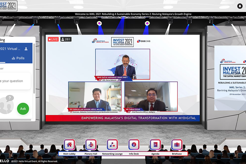 IMKL 2021 interactive features including audience live polls, and Q&A sessions which allowed virtual audiences and live audiences to stay connected.
